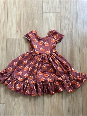 Girlhood Toddler Pumpkin Pie Dress with Pockets!